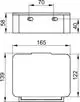Aluminium Feuchtpapierbox in silber-eloxiertem Design von Keuco. Sie zeigt eine klare rechteckige Form mit seitlichen Löchern zur Befestigung.